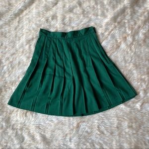Vintage VTG Huntington Ridge Green Pleaded Skirt